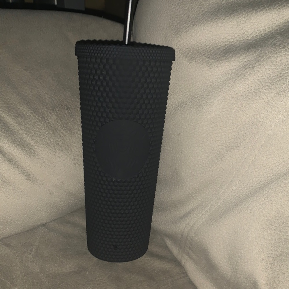 Venti matte black studded Starbucks cup